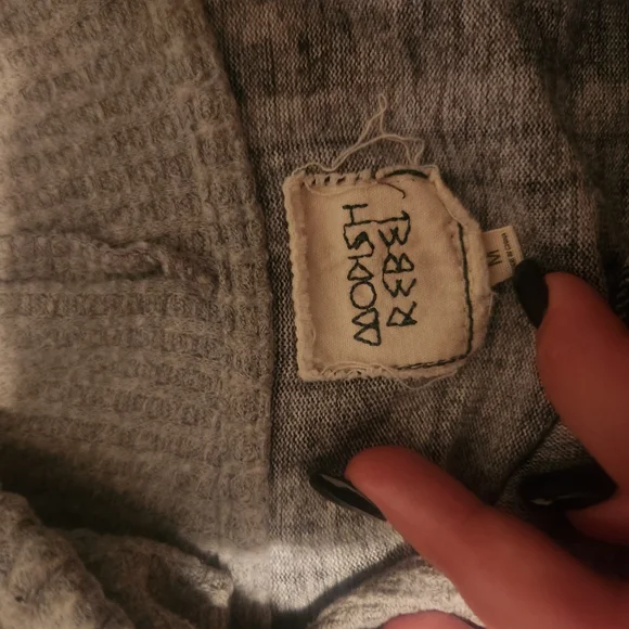 Plaid Hoodie Shirt with Gray Hood - Picture 3 of 4